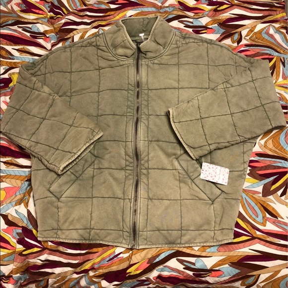NWT Free People Dolman Sleeve Quilted Jacket Coat - Picture 1 of 6